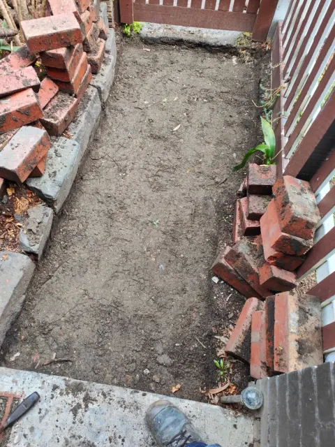Brick path relaid: photo 2 of 3