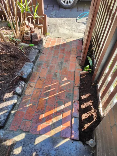 Brick path relaid: photo 3 of 3