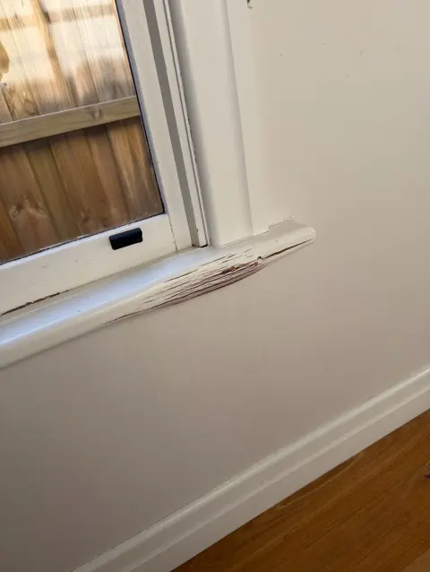 Window sill replaced and repainted: photo 1 of 4